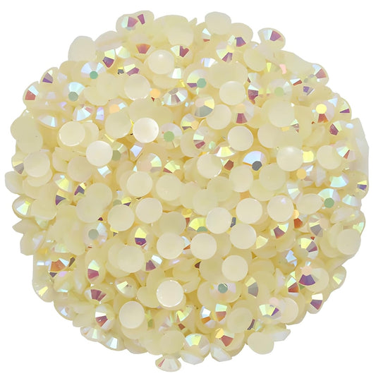 2250 Pcs SS16 4mm AB Flatback Rhinestones for Nails Art Crafts Glitter Round Shine Gems Crystals DIY Clothes Shoes （Champagne AB）