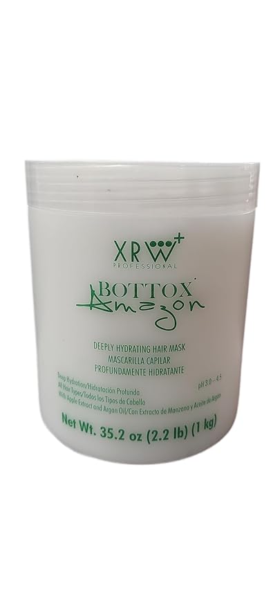 Hair Bottox Amazon XRW with Argan Oil and Apple Extract. Intense Hydration, Reduces frizz, Replenishes Hair Mass