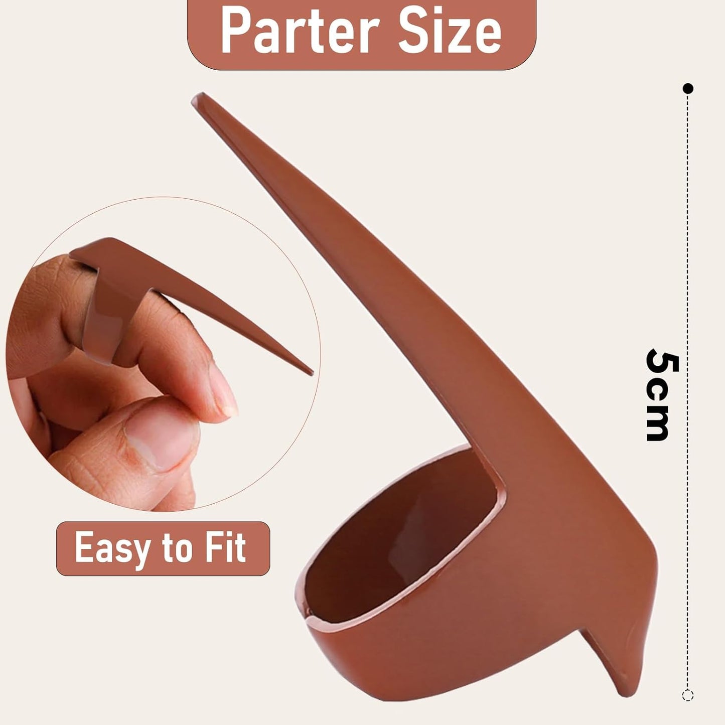 My Hair Tools 2PCS Pro Hair Parting & Sectioning Rings - Stainless Steel Finger Quick Braiding Pick Tool for Precise Styling & Installation of Human Hair Extensions Lightweight Hair Separating Tool