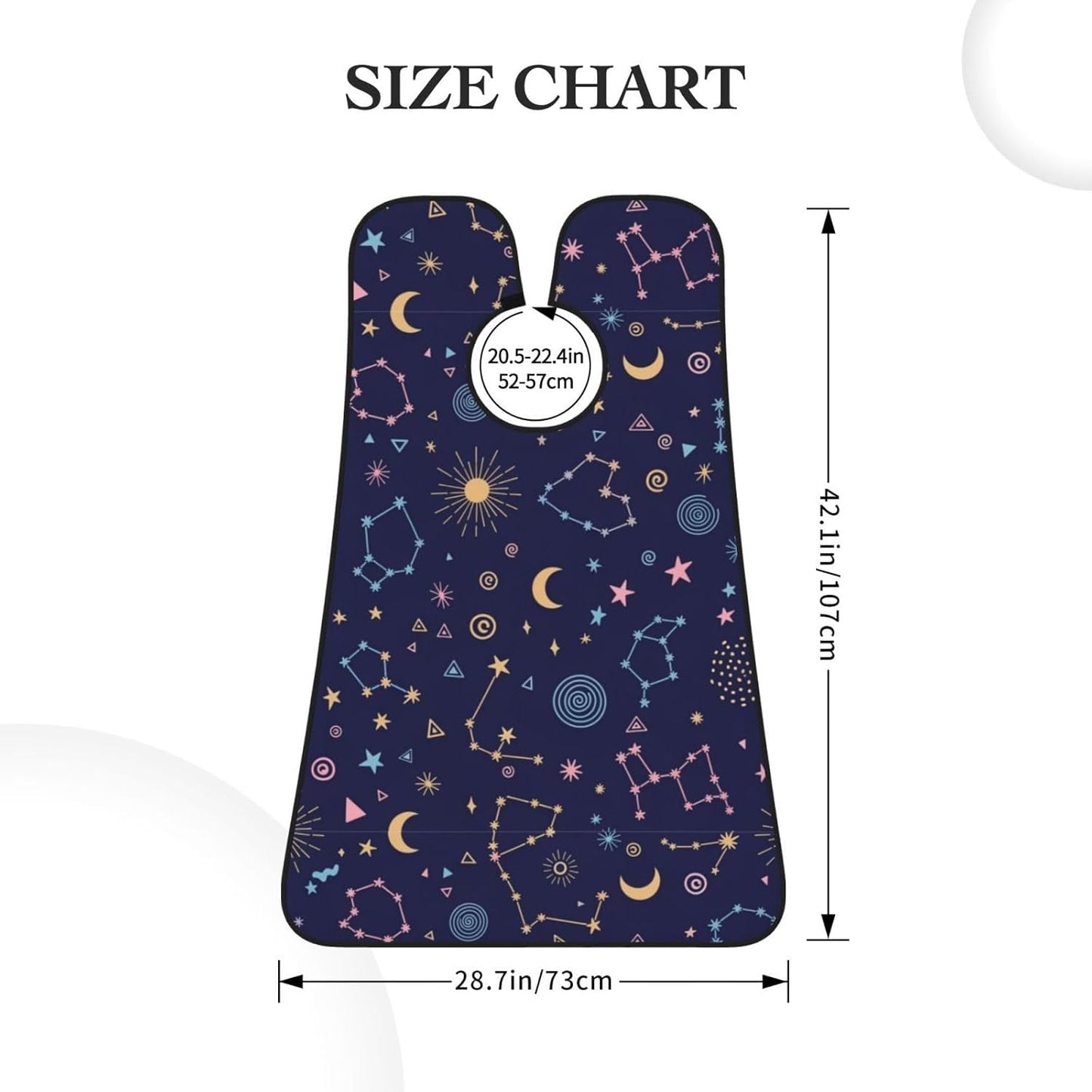 Beard Hair Catcher Bib, Waterproof Non-Stick Grooming Apron for Shaving Trimming, Perfect for Men Dad, Space Galaxy Zodiac Star Constellation Print Shave Bib
