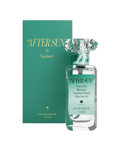"AFTER SUN" Eau de Toilette by Vacation Sunscreen, Blends Notes of Classic Aloe Vera Gels, Fresh Tropical Perfume for Women & Men, Scent of Summer Nights, Travel Size, 1 Fl. Oz.