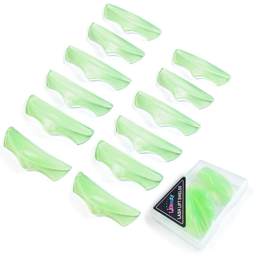 Libeauty Eyelash Lift Pad Reusable Silicon Lash Perm Rod 6 Sizes C-Curl Eyelash Lifting Shield DIY Use at Home or Salon Lash Perming Tool