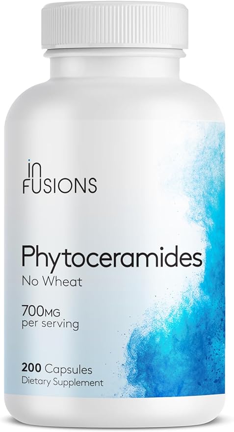 Phytoceramides 200 Capsules Skin Repair Rejuvenation Anti-Aging Support Plant-derived Ceramides 700mg Gluten Free Non-GMO