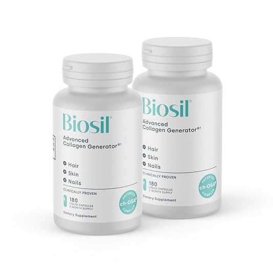 Biosil Collagen Generator - 180 Liquid Capsules, Pack of 2 - With Patented ch-OSA Complex - Generates & Protects Your Own Collagen - GMO Free - 180-Day Supply