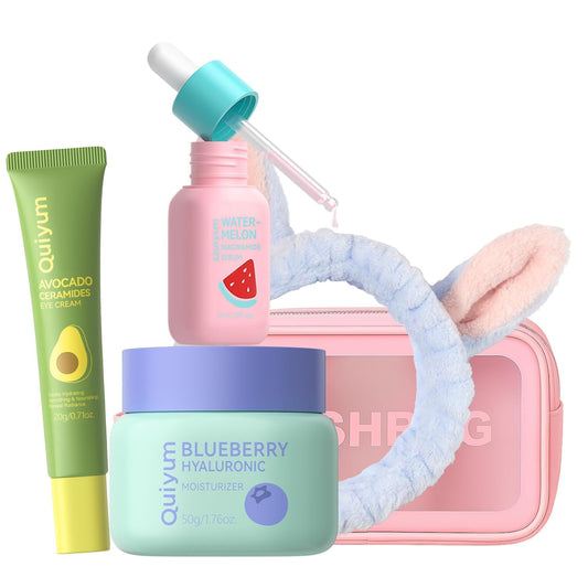 Skin Care Set, Fruit Women Beauty Gift Sets, Skincare Kit with Serum, Eye Cream, Face Cream Travel Kit for Women Wife Mother Teens Girls, TSA-friendly Sizes Birthday Gift 3pcs