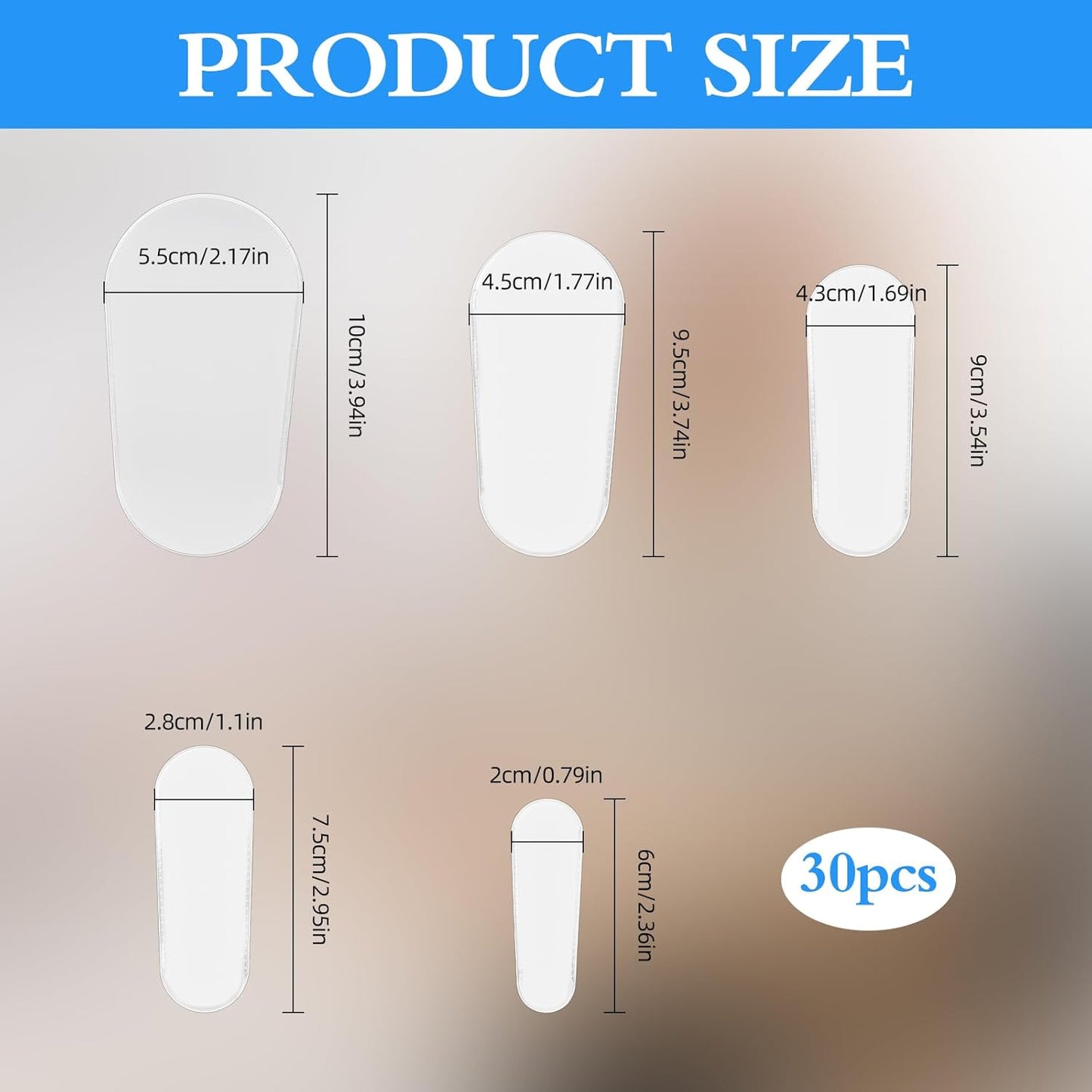 Makeup Brush Covers 30PCS Clear Make up Brush Protective Protector, Waterproof Cosmetic Brushes Guards Caps, Dustproof Cosmetic Brush Protectors for Travel & Daily Storage Organizer (5 Sizes)