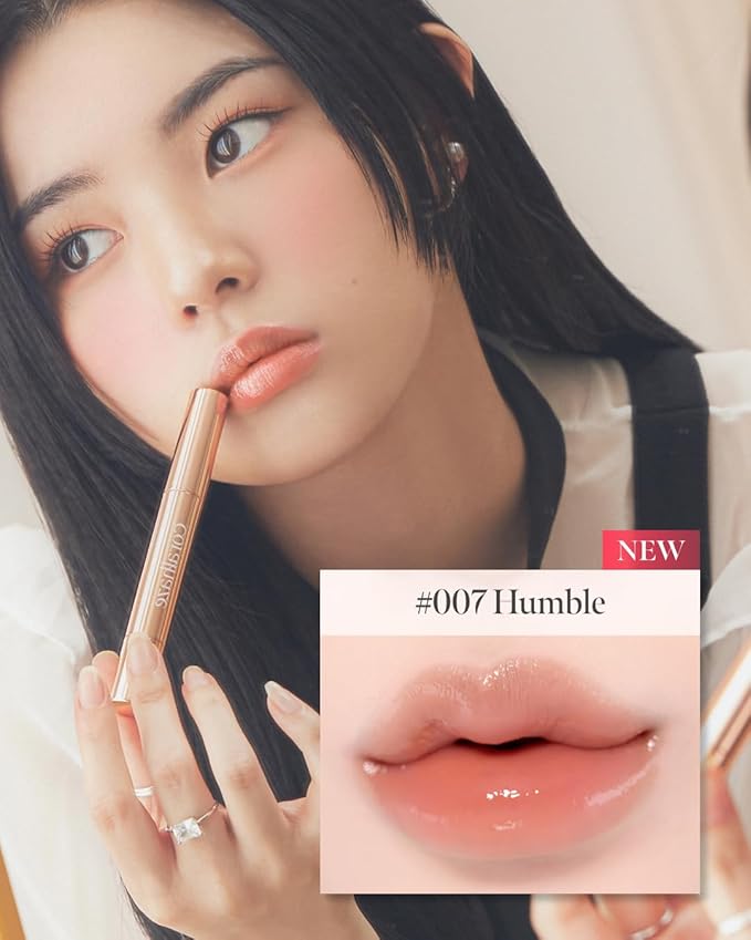 Volumizing Lip Fondue 07 Humble 2g, 3-in-1 Melting Balm for Hydrating Lip Care, Plumping Volume and High-Gloss Water Glow, Infused with Rosehip Oil for Longlasting Moisture, Korean Makeup