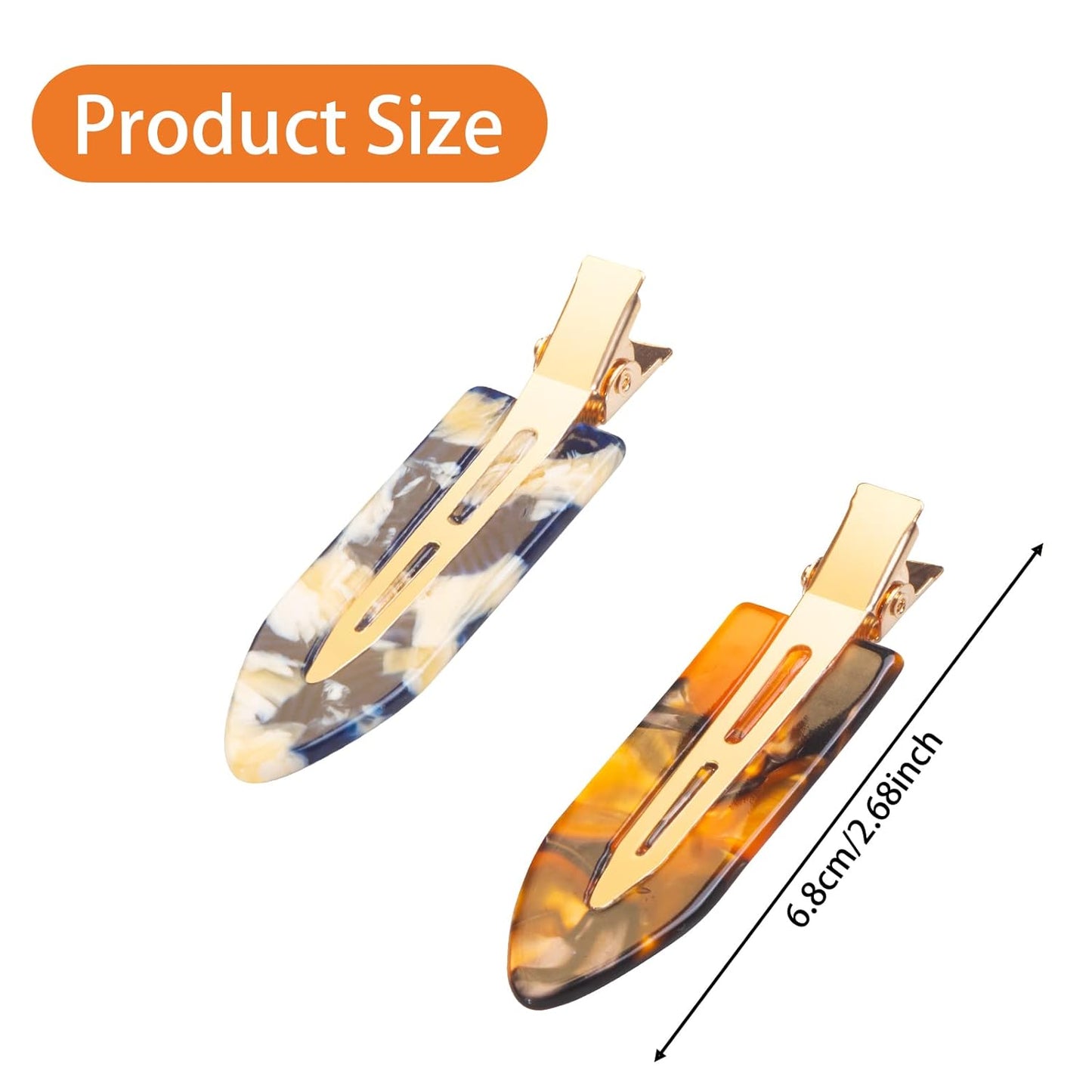 10 Pcs No Bend Hair Clips for Women Styling Sectioning, Gingbiss 2.7" No Crease Bangs Hair Clips, Curl Pin Clips with Storage Box for Hairstyle Bangs Waves Makeup Application, 10 Colors