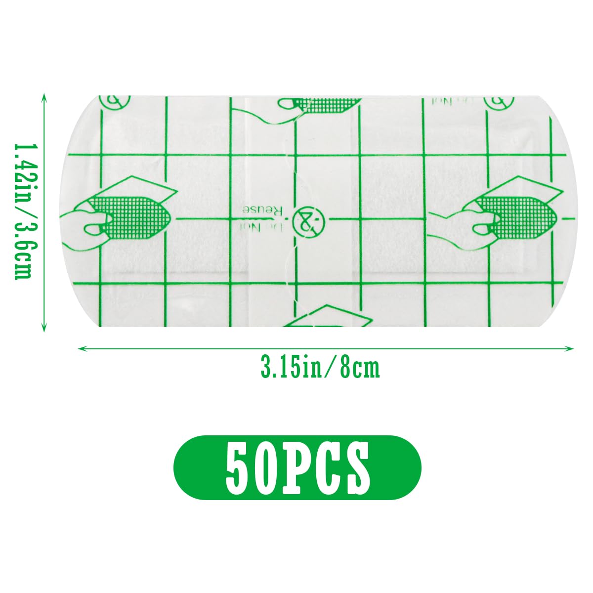 50 Pcs Eyebrow Tape, Disposable Plastic Eyebrow Protection Stickers, Waterproof Tapes for Eyebrow, Tattoo Protection