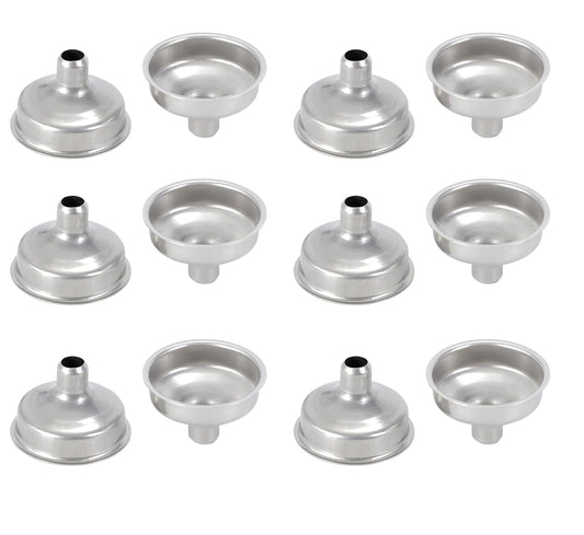 1.45'' Stainless Steel Mini Funnels 12pcs for Miniature Bottles, Essential Oils, DIY Lipbalms Cooking Spices Liquids, Homemade Make-Up Fillers (12)