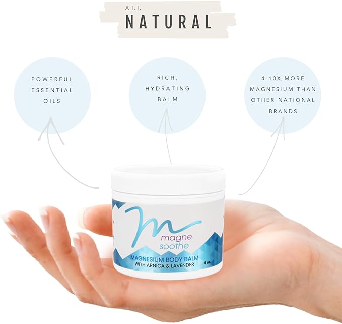 MagneSoothe Topical Magnesium Body Balm - 8 oz Jar