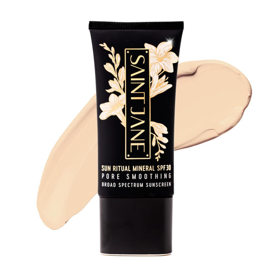 SAINT JANE - Luxury Sun Ritual - Pore Smoothing SPF 30 Mineral Sunscreen | Luxury, Floral-Infused, Clean Skincare (1.7 oz | 50 ml)