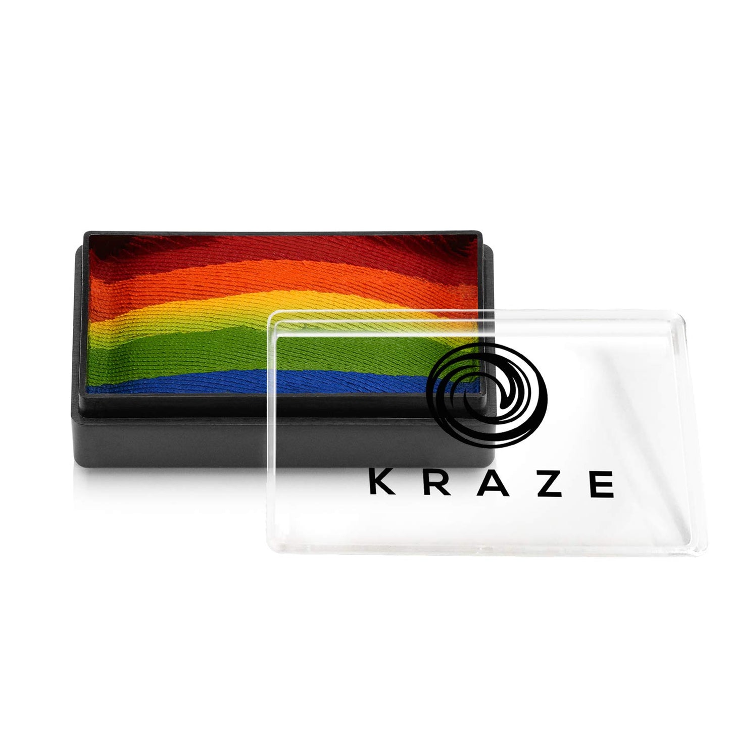 Kraze FX Dome Stroke - Really Rainbow (25 gm), Professional 1-Stroke Split Cake, Hypoallergenic, Non-Toxic, Water Activated Face & Body Painting Makeup Supplies for Sensitive Skin, Kid Safe, Adults