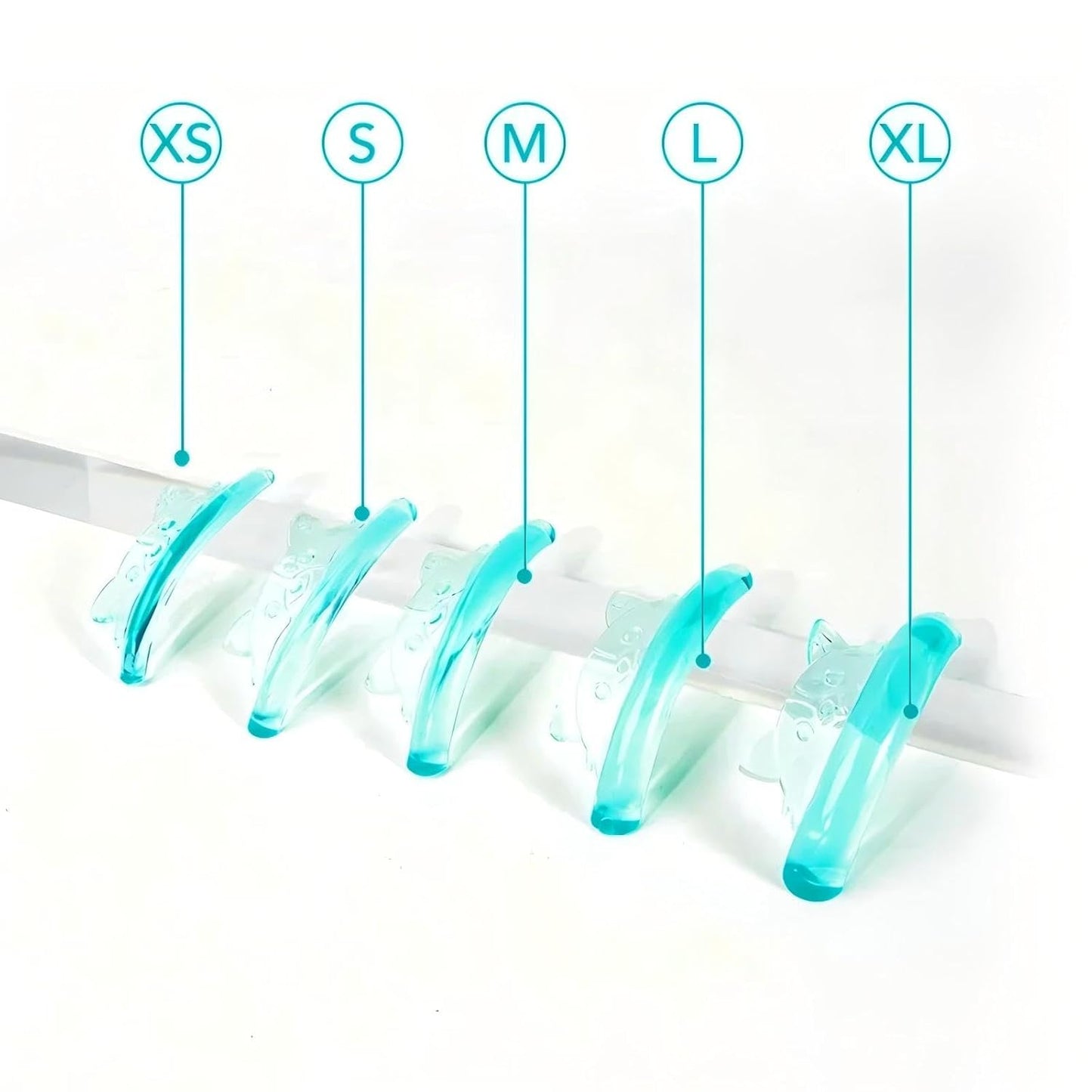 Lash Lift Pads Eyelash Perm Shield C Curl 5 Size Lash Lift Lamination Pad, Rapid 5 Minute Eyelash Lifting Shields Make Eyes Voluminous Flexible C curl Pads Extreme Perm Rod 100 Applications（Green）