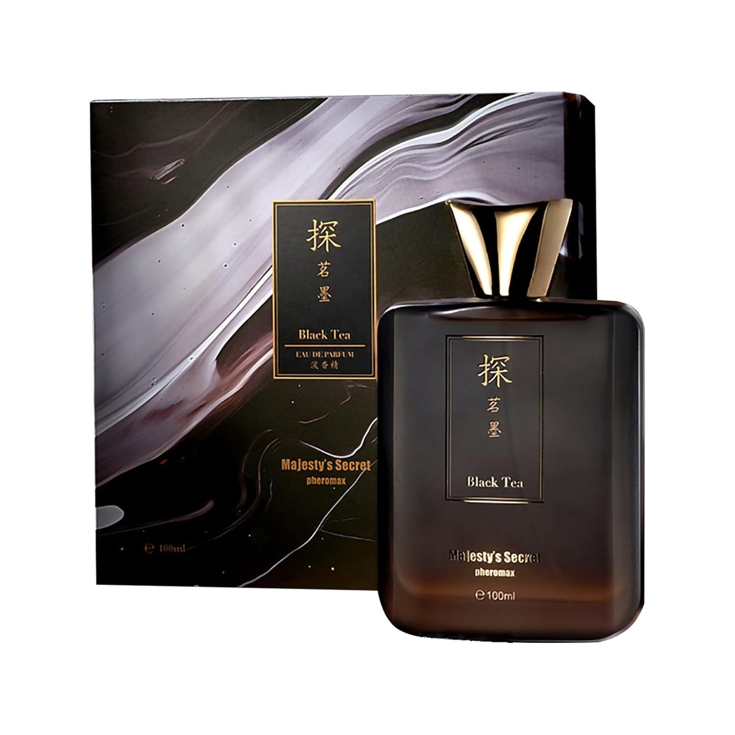 MAJESTY'S SECRET PHEROMAX Cologne for Men – 3.4 fl oz Eau De Parfum Spray, Long Lasting Premium Men’s Cologne with Masculine Scent, Luxury Gift for Boyfriend, Husband, or Dad (TAN Black Tea)