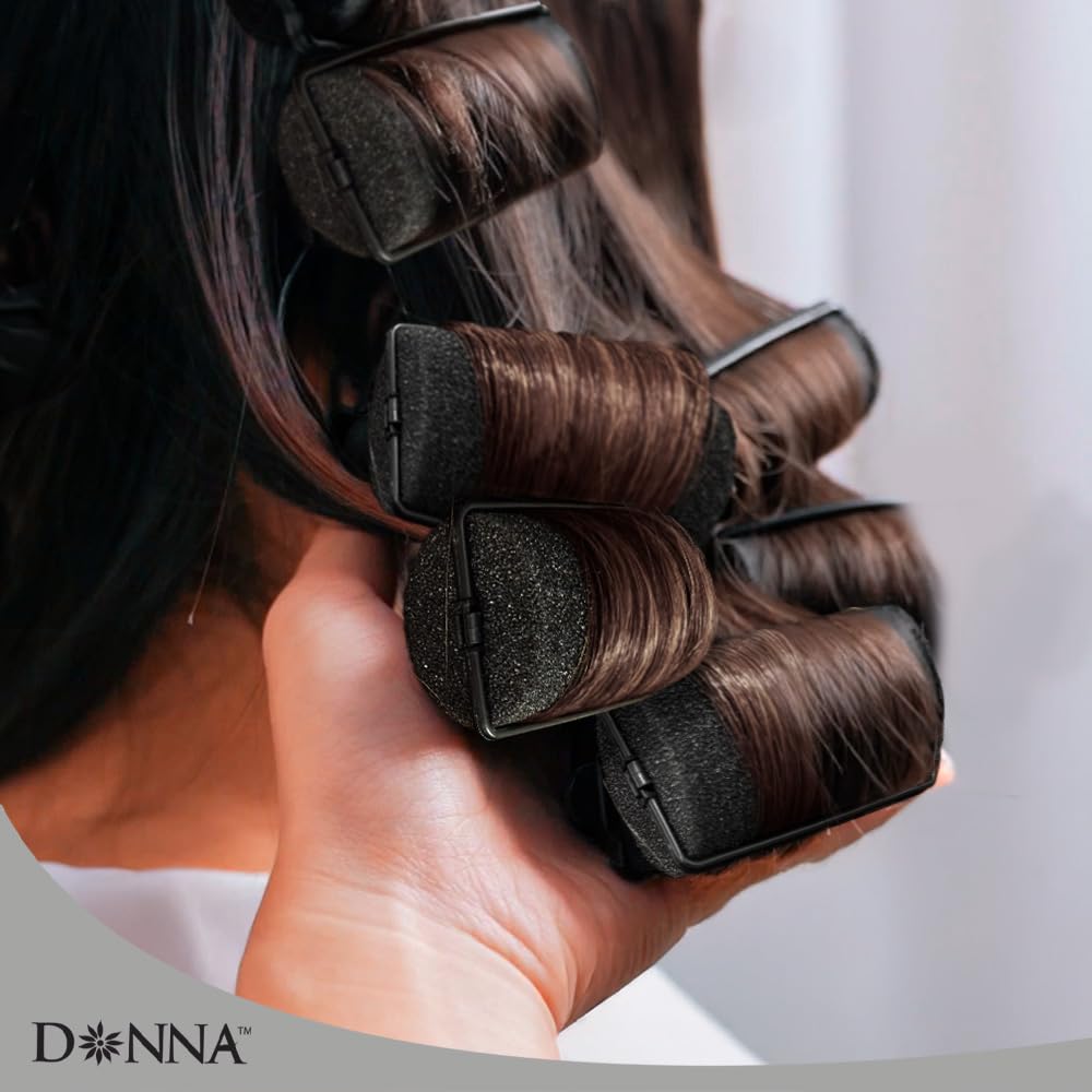 DONNA Foam Hair Roller for Heatless Hair Curler - 1.5"(D) JUMBO - Reliable Foam Material, Time Saving, Care Tips for Hairdressing Styling - 1 Count
