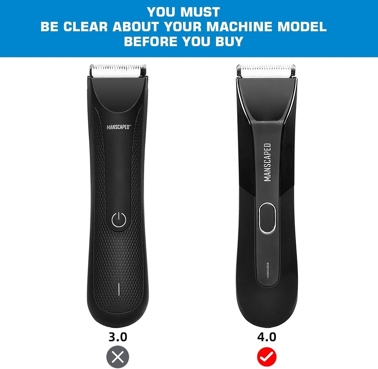 CR8GR8 Guards for Manscaped 4.0 The Lawn Mower 4.0 Trimmer, 4 Pack Lawnmower from 4.0 1/8" to 1/2", Waterproof Guide Comb Replacement for Manscaped 4.0 Attachments