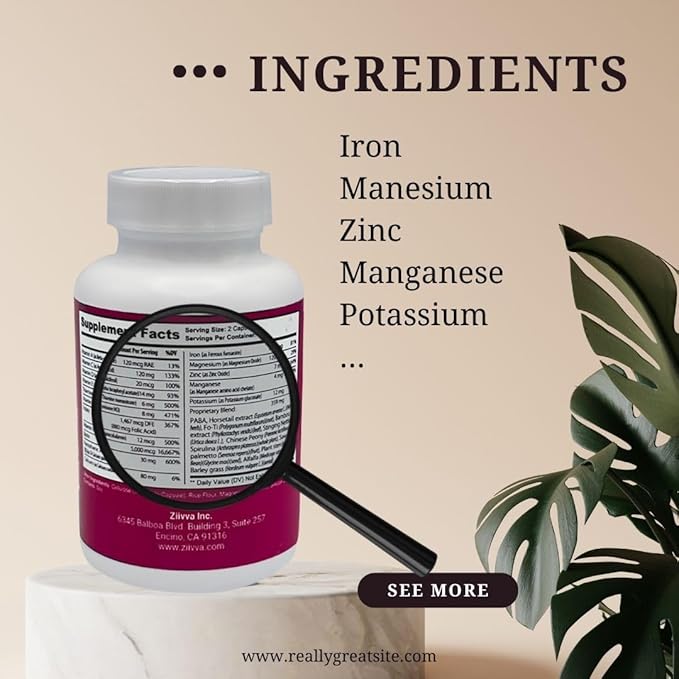 Hair Vitamins for Women - All Natural Vegan Biotin 5000 Mcg Capsules - Hair Supplements for Growth & Thickness - Promote Healthier Hair, Skin, Nails - Hair Growth Supplement Formula