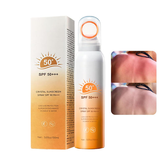Reef Safe Sunscreen Spray SPF 50, 360° Mist, Broad-Spectrum UVA/UVB Protection, Lightweight & Non-Greasy, Travel Size Sunscreen Spray for Face & Body, Water & Sweat Resistant，5.07oz/150ml (1 pack)