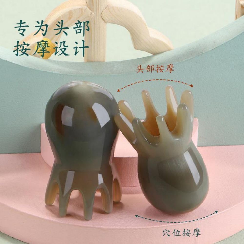 牛角梳按摩梳 Massager Comb Travel-friendly Hair Styling Tool for Men & Women 刷 Massage Scraper Comb 刮痧正品天然工具便携
