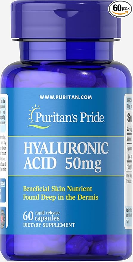 Puritan's Pride Hyaluronic Acid 50 mg-60 Capsules (Model: 14860)
