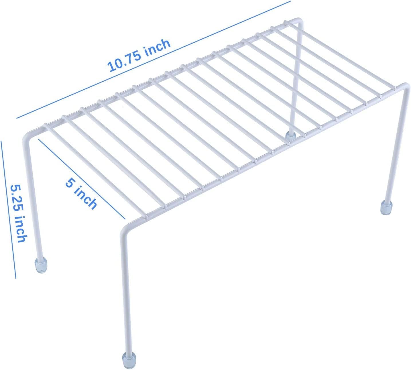 Kitchen Shelves, Cabinet Organization Mini Storage Shelf, Storage Rack Organizer for Kitchen, Fridge, Cabinet, Bathroom (White 2)