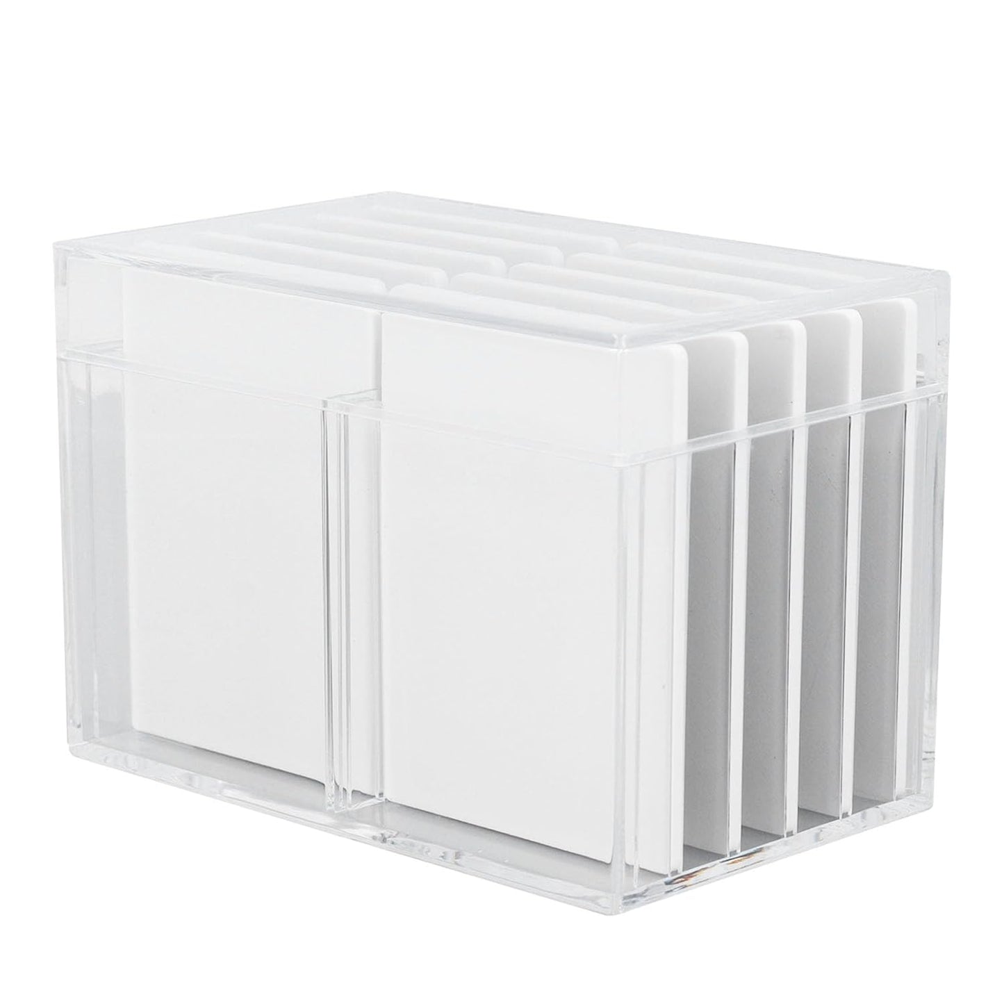 10 Layers Acrylic Eyelash Storage Box with Magnetic Bottom Extension Grafting Tool False Eyelashes Glue Pallet Holder (Transparent)