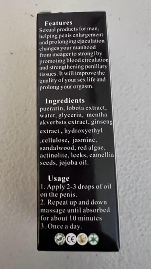 Massage Oil Enlargement Oil Increase Enlarge Gel Thicker Longer Stronger Large Size Enlarger Cream BLSEX for Men (F202-YEL)