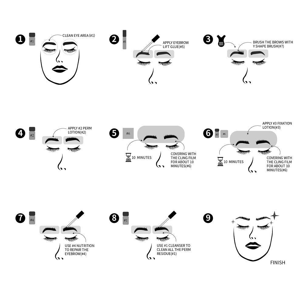 Eyebrow Lamination Kit,SUNSENT Brow Lamination Kit,Professional DIY Eyebrows Lift Styling Kit for Fuller and Messy Eyebrows,Lasting 8 Weeks,Suitable for Salon,Home Use