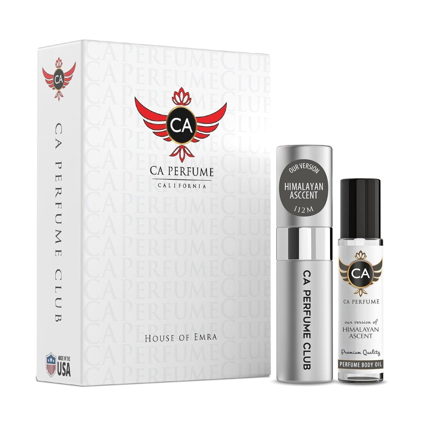 CA Perfume Duo Impression of Himalayan Ascent For Men Perfume Layering Set Mens Cologne Long Lasting Travel Size EDP + Body Oil Roll-On Bottle 0.27 Fl Oz+0.33 Fl Oz