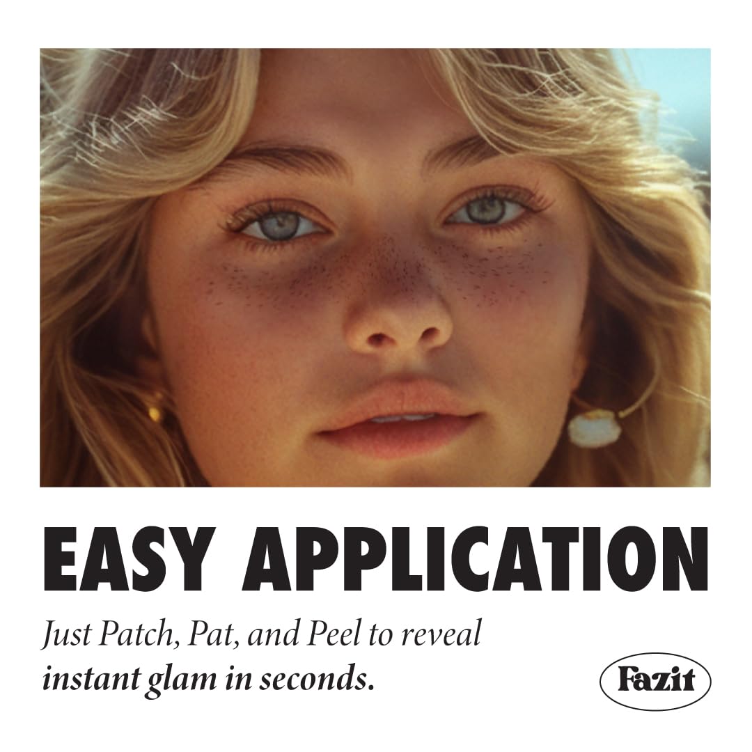 Fazit Makeup Patches - Face Makeup Patches - Beauty Face Makeup - Brown Fake Freckles - Waterproof Faux Freckles - Fazit Faux Freckle Patches - Temporary Face Freckles For Women - 6 count