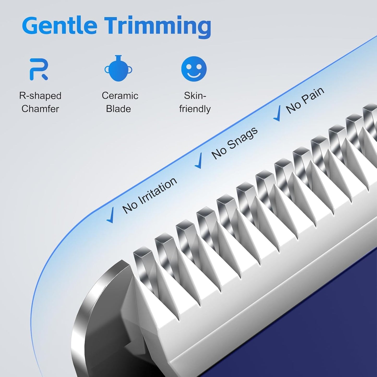 Electric Razor for Men: Manscape Body Trimmer for Mens Gifts, Electric shavers, IPX7 Waterproof, USB-Rechargeable,Replaceable Blade, Blue