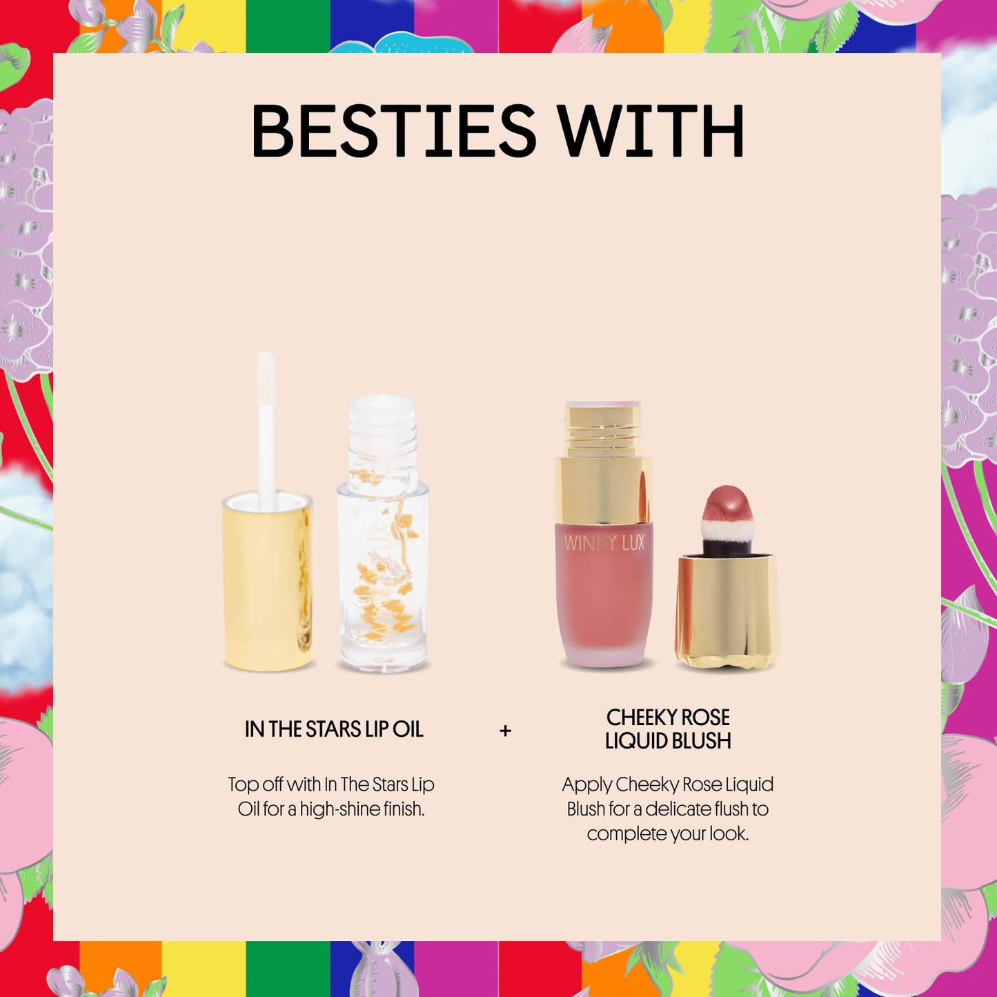 Winky Lux Rainbow Tri-Color Tinted Lip Balm – Hydrating Lip Care with Jojoba Oil & Vitamin E, Sheer Pink Tint, Moisturizes and Softens Dry Lips