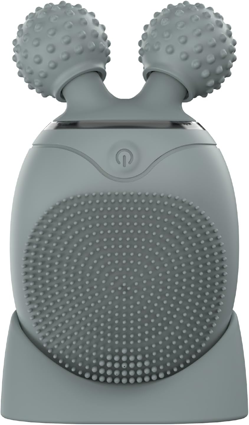 KOAPro Facial Cleansing Brush Exfoliating Face Scrubber for Women and Men, Waterproof Face Brush Cleanser, 3-in-1 Rechargeable Electric Facial Massager Tool, Reusable Sonic Silicone Scrubber