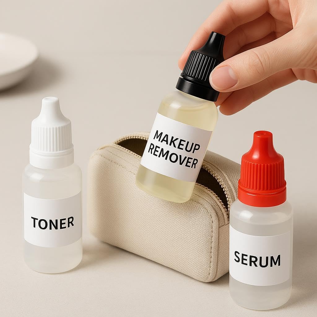 10 PCS (6 Bottles + 4 Funnel) 15ml Small Plastic Dropper Bottles - White Black & Red Eye Liquid Dropper Bottles, Squeezable & Portable Travel Containers for Eye Drops, Refillable with Cap and Plug