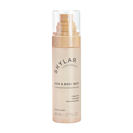 Skylar Vanilla Sky Hair & Body Mist | Hypoallergenic & Clean Fragrance | Vegan, Cruelty Free, and Safe For Sensitive Skin | 80 ML, 2.7 Fl Oz