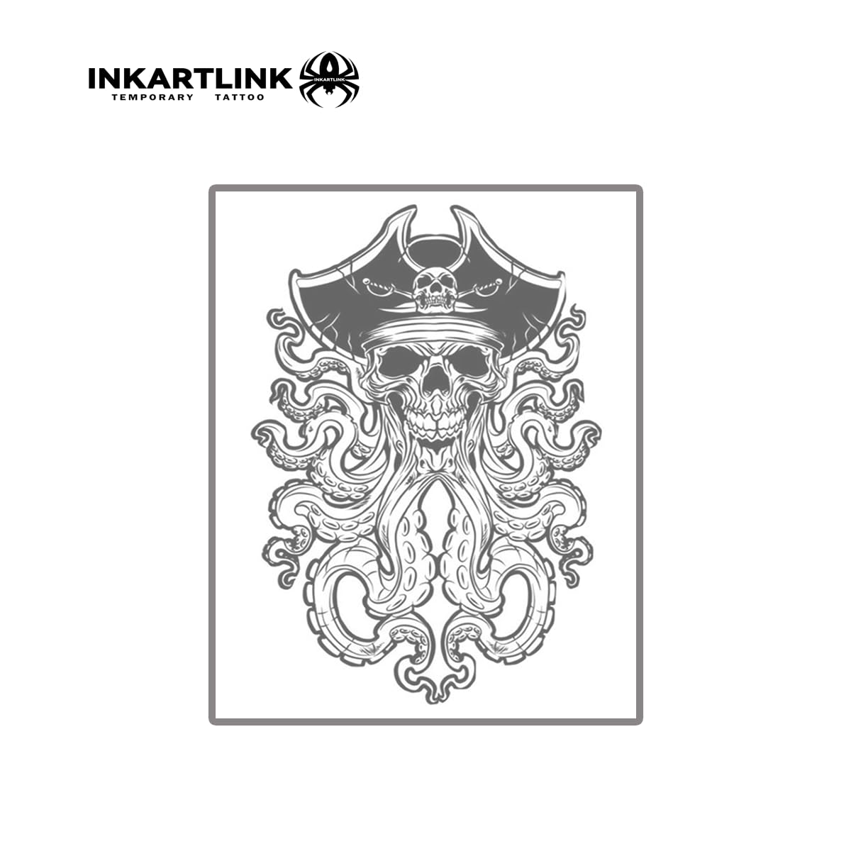 INKARTLINK Semi Permanent Tattoo, creative party tattoo, exquisite and realistic design, interesting tattoo experience, cruelty-free, non-reflective, waterproof (Pirate)