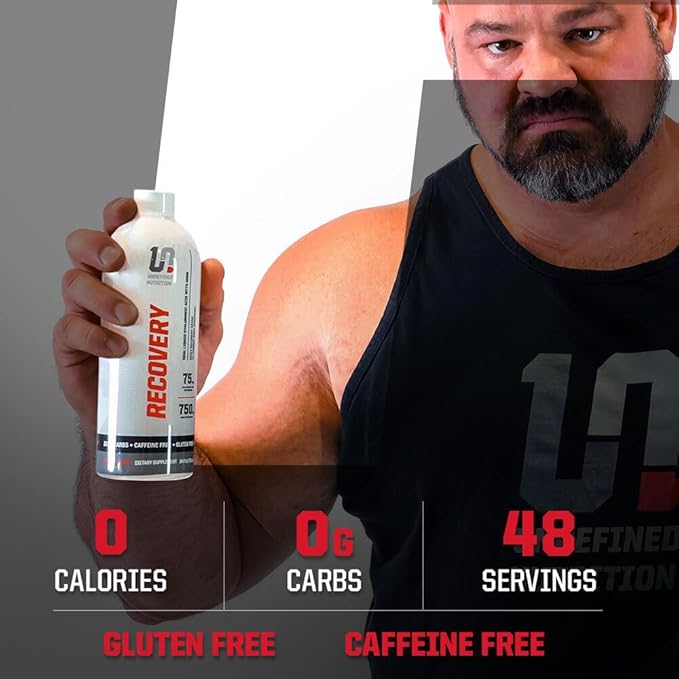 Undefined Nutrition Recovery by Brian Shaw - Oral Liquid Hyaluronic Acid (HA) + MSM - Protects Joints and Muscles, Reduces Post Workout Soreness – Joint and Connective Tissue Repair Supplement – 24 oz