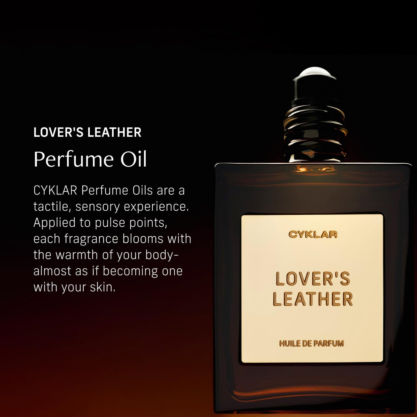 CYKLAR Perfume Oil Roll-On. Travel-Friendly Lover’s Leather Fragrance with Saffron, Leather, and Sandalwood. Long-Lasting Essential Oil Parfum for Women and Men. 0.5 Fl Oz Scented Rollerball Bottle