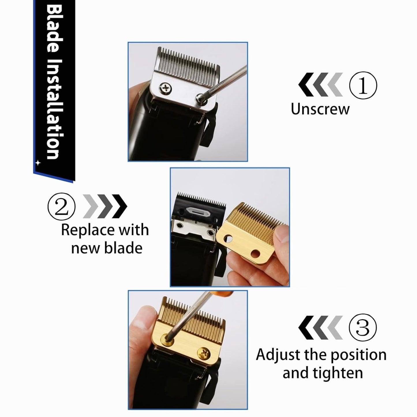 Replacement DLC Blade Compatible with BaBylissPRO FX870 Series and FX825 Outlining Hair LoPROFX Trimmers FX880, Gold