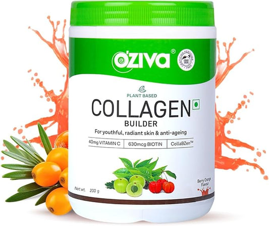 Plant Based Collagen Builder with Biotin & Silica, Acai Berry, Bamboo Shoot, Sea Buckthorn for Anti Aging Beauty, 0.55 lbs, 100% Natural & Vegan Friendly (0.55 lbs)