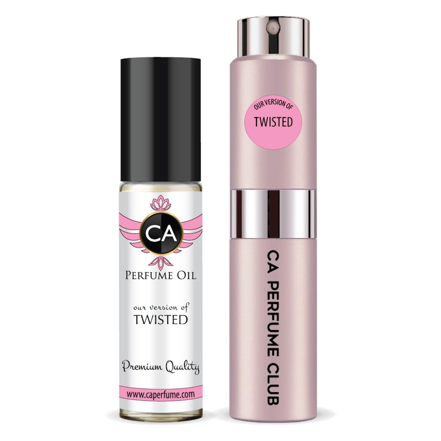 CA Perfume Duo Impression of Twisted For Women Perfume Layering Set Long Lasting Travel Size EDP + Body Oil Roll-On Bottle 0.27 Fl Oz+0.33 Fl Oz