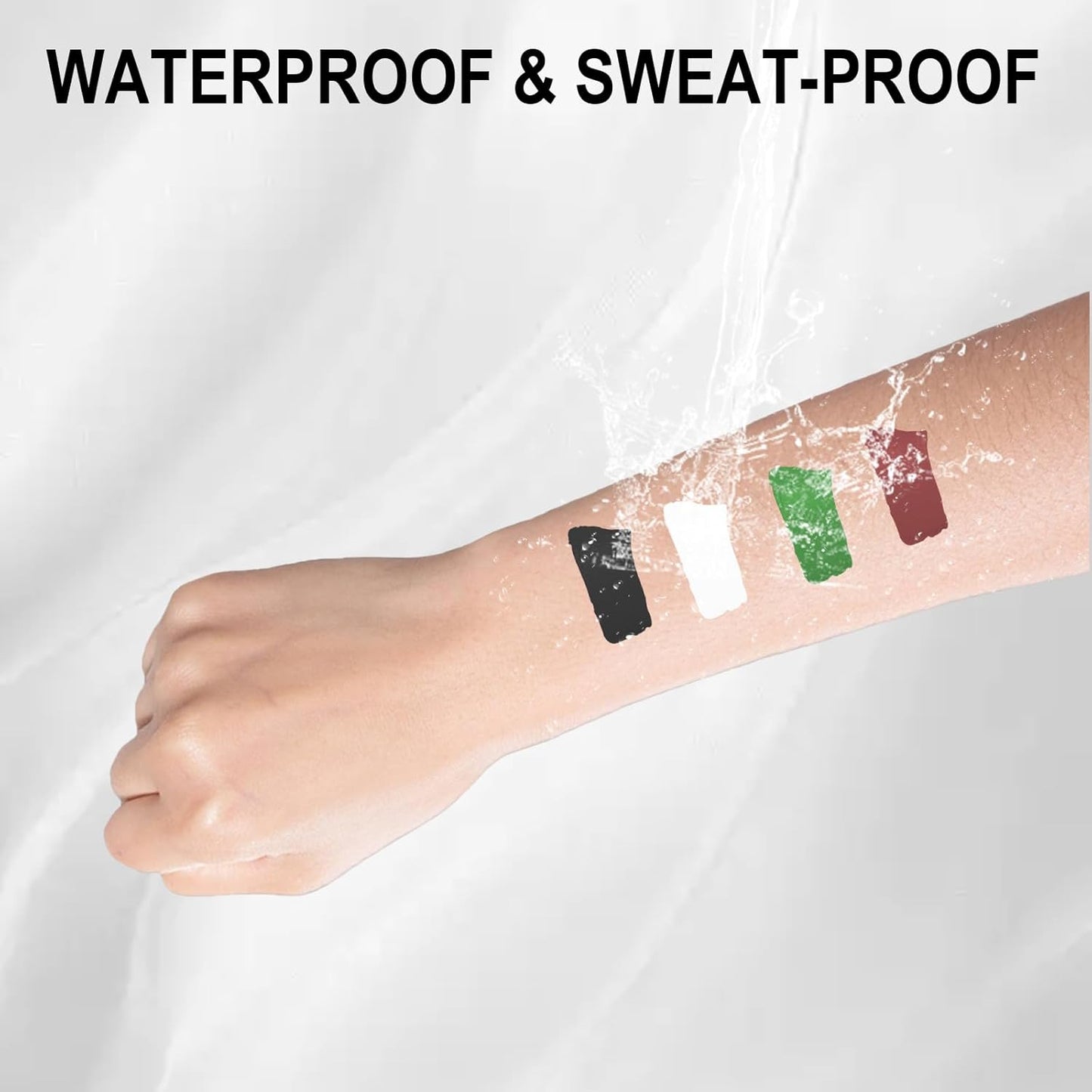 Face Body Paint Stick (BLACK)，Water Resistant Sports Body Makeup Athletes Softball， Football Baseball Eye Stick， Professional Halloween Face Makeup Kit ，for Halloween costume， Zombie Clown Vampire