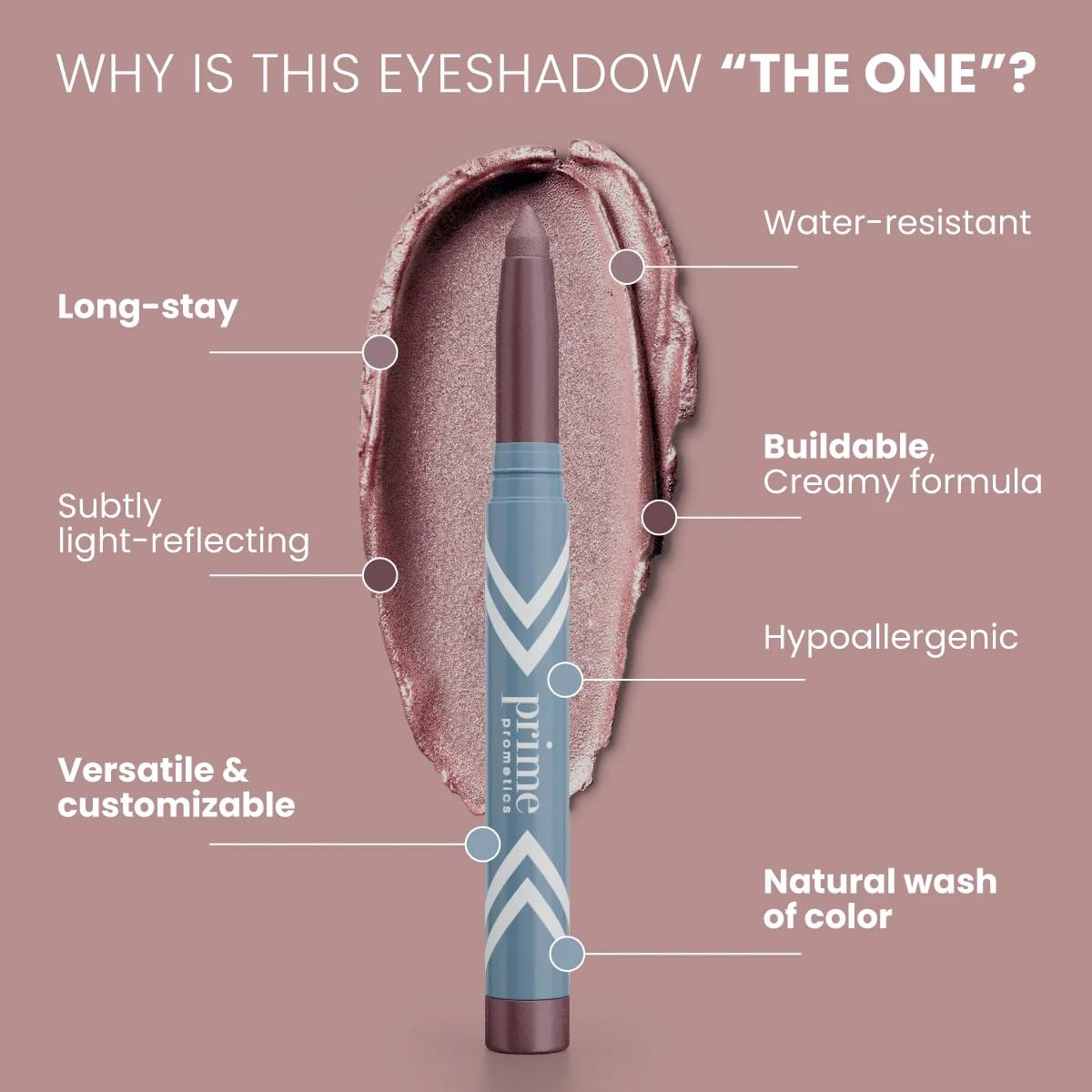 PRIME PROMETICS PrimeEyes Eye Brightener for Mature Women – Creamy Eye Shadow Sticks – Easy Application, Quick Eye Lift Effect – Hypoallergenic, Long Wear, Water-Resistant (Violeta)