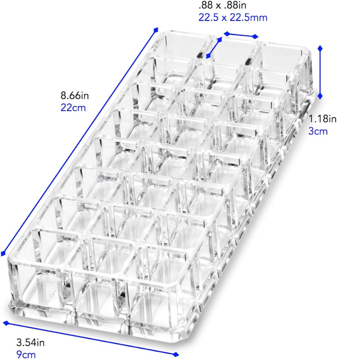 (Set) Acrylic Lipstick Organizer & Makeup Brush Organizer 48 Space Storage Refillable Container Beauty Cosmetic Display Case