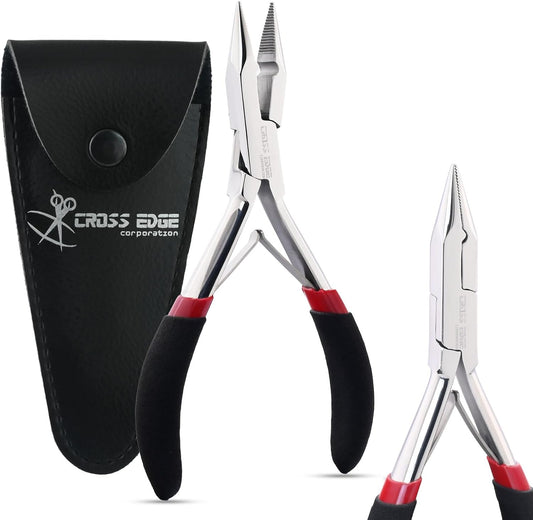 Hair Extension Tools Microlink Bead Remover Plier for Hair Extensions Removal Micro Ring Beads Opener 5.5 Inch Pliers Comfortable Grip Handles