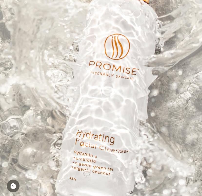 Promise Hydrating Face Wash, Pregnancy Skin Care, Gentle, Vitamin C and Probiotics, Green Tea, Non-Toxic, Vegan, 4oz Pump