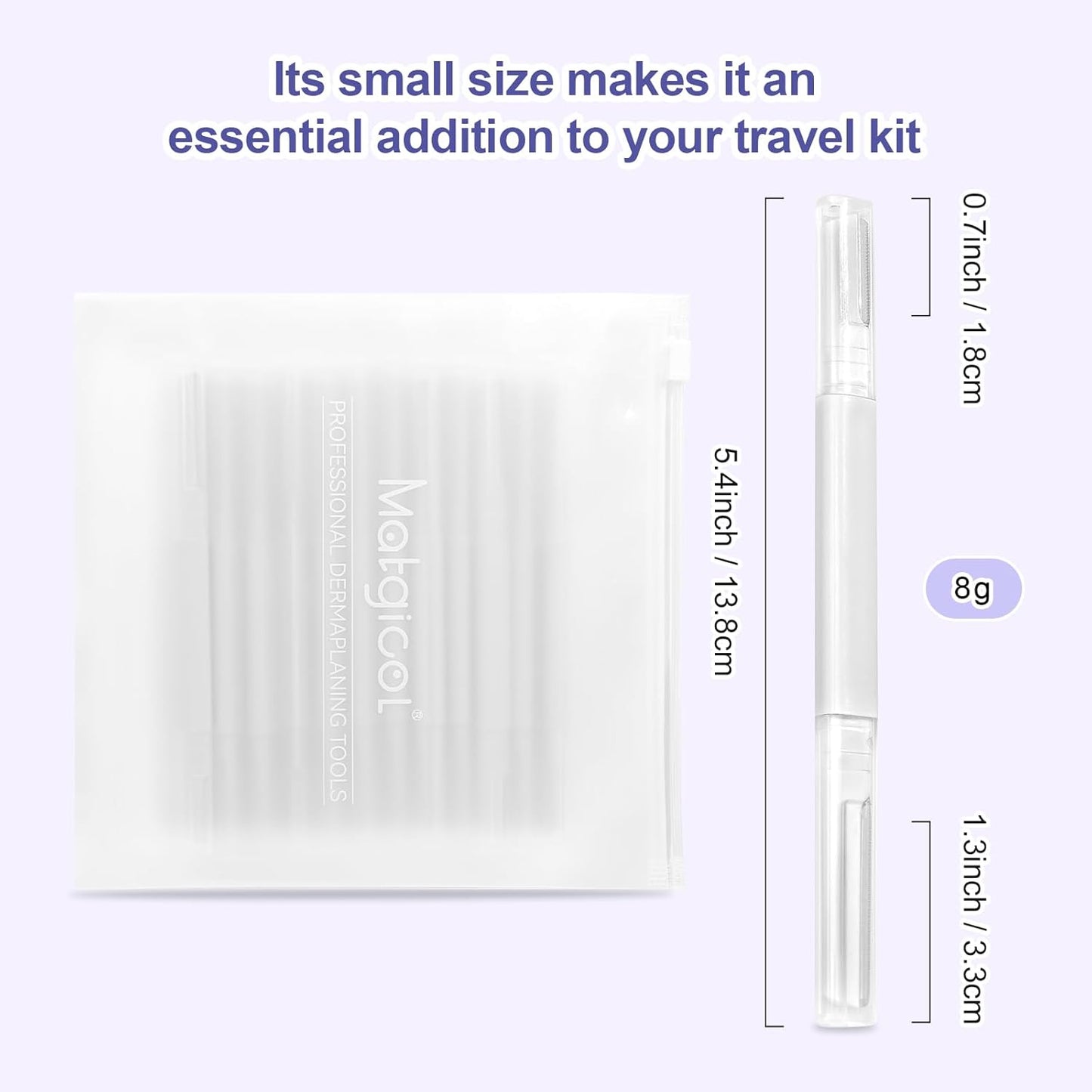 Dermaplane Razor for Women Face & Eyebrow - Dermaplaning Tool for Peach Fuzz Facial Hair Removal,High Precision Blade for Smooth Skin (White, 12 Count)