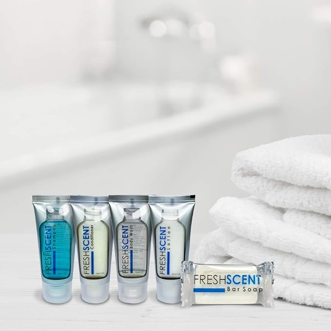 Freshscent Lotion 1oz (100 Pack) Hotel Travel Size, Bulk Amenities and Toiletries for Hospitality