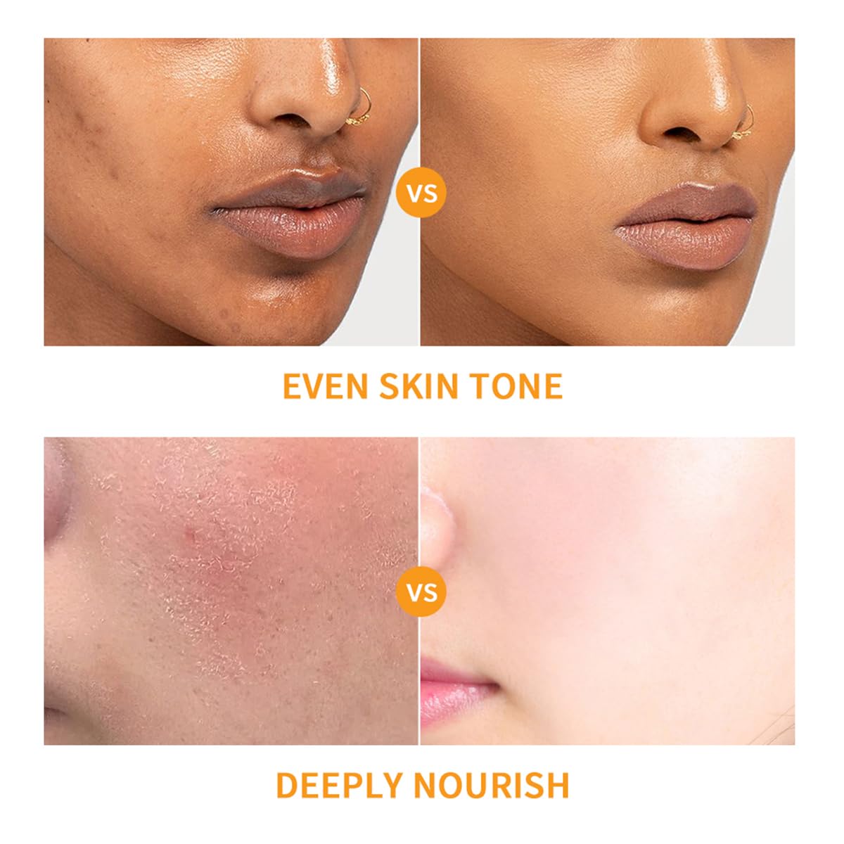 6PCS Hydrating Skin Care Set with Vitamin C,Face Care Kit Includes Serum,Face Cream,Eye Cream,Toner,Sunscreen,Cleanser,Face Care Set for Women,Unique Gift